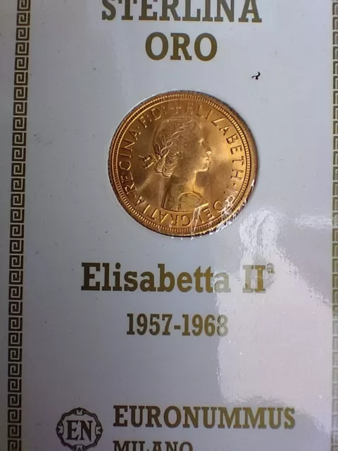 Moneta sterlina oro elisabetta II