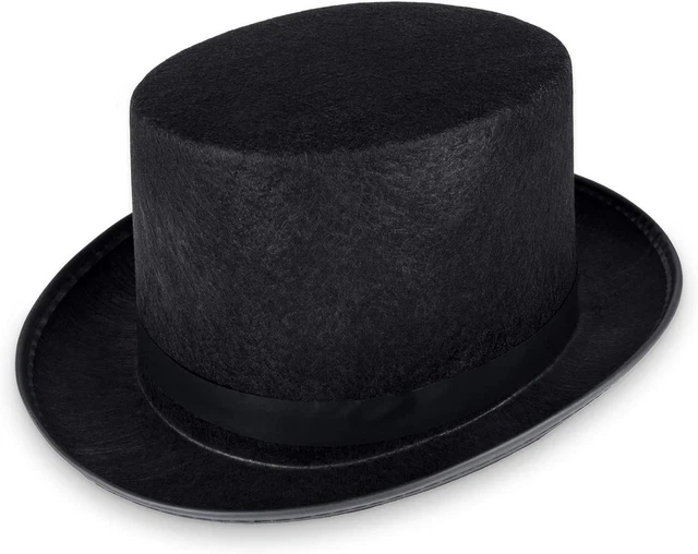 DELUXE BLACK MAGICIAN Butler Formal Costume Top Hat £24.41 - PicClick UK