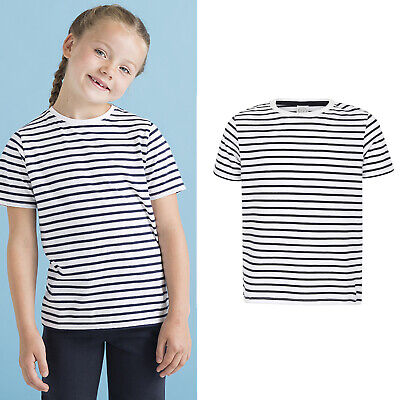 SF Mini Kids Striped Tee Top SM202 -Children Short Sleeve Cotton Unisex T-Shirt