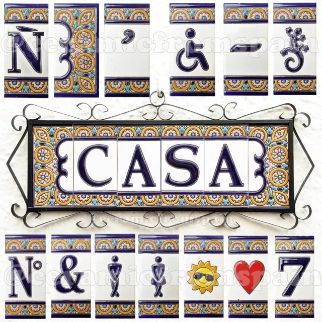 Letras y números en azulejo de cerámica - Ceramic tile letters & numbers - ARCOS