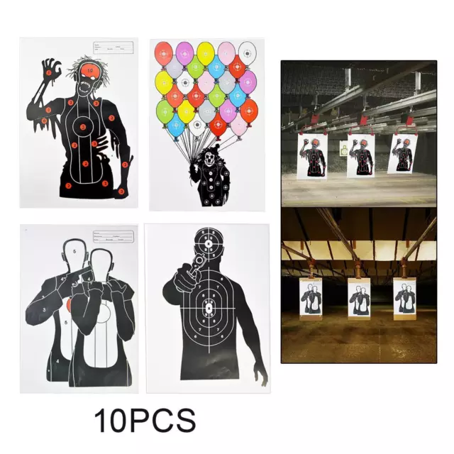 10 Sheets Paper Shooting Target Fun Targets for Archery Shooting Practice