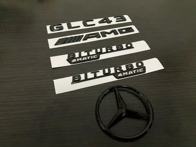 Glossy Black 3D AMG Mercedes Emblem Logo -  UK