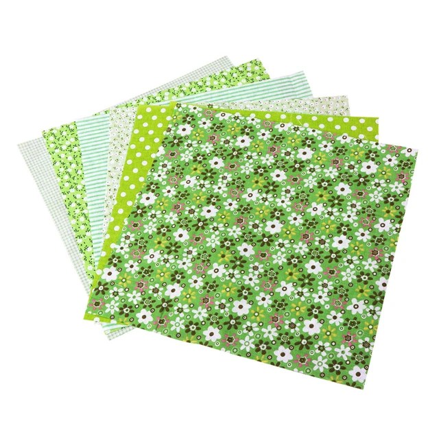 7 Pcs Quilting Squares Craft Fabric Scraps Felt Sewing Printing DIY Crafts
