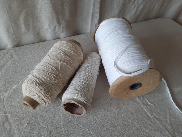 3 Large Rolls White Elastic/trim Job Lot Bundle Craft Sewing Project Dressmaking