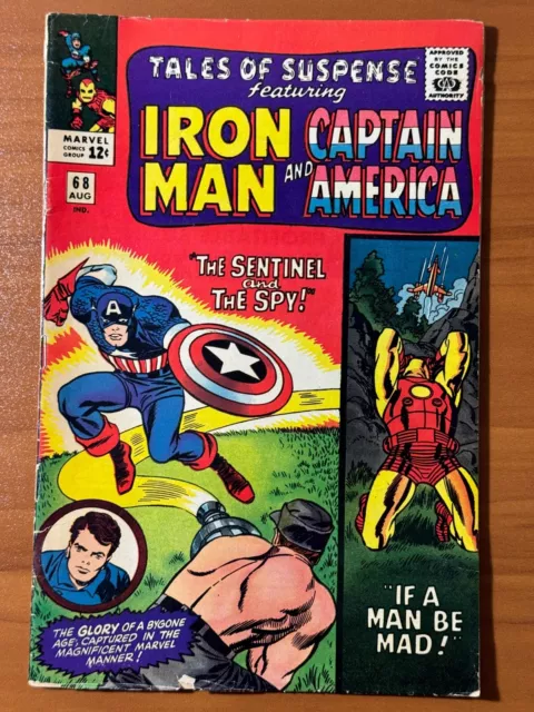 Tales of Suspense IRON MAN AND CAPTAIN AMERICA #68 Marvel Comic Aug 1965 GD+/VG-