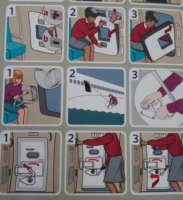 DELTA AIRLINES CONNECTION CRJ200 (EV) Safety Emergency Information Card 2010