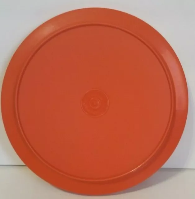 VINTAGE TUPPERWARE HARVEST ORANGE~REPLACEMENT Seal N Serve 7” ROUND Lid