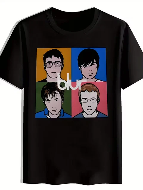 T-shirt Blur Damon Albarn - Réimpression Unisexe Taille XL Blanc Coton