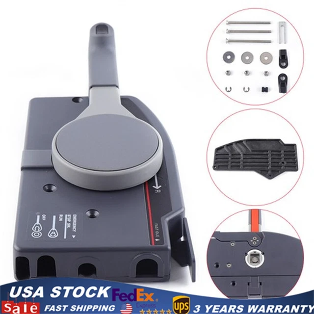OUTBOARD MOTOR THROTTLE Shifter Mechanical Boat Side Mount Remote ...