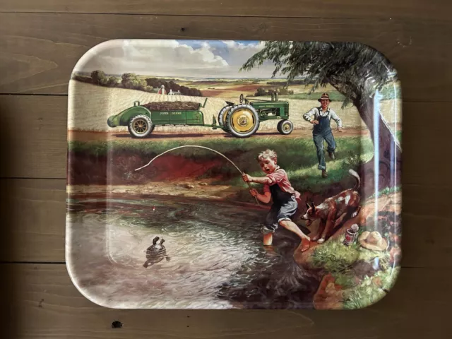 John Deere Tin Tray Sign Turtle Trouble 1998