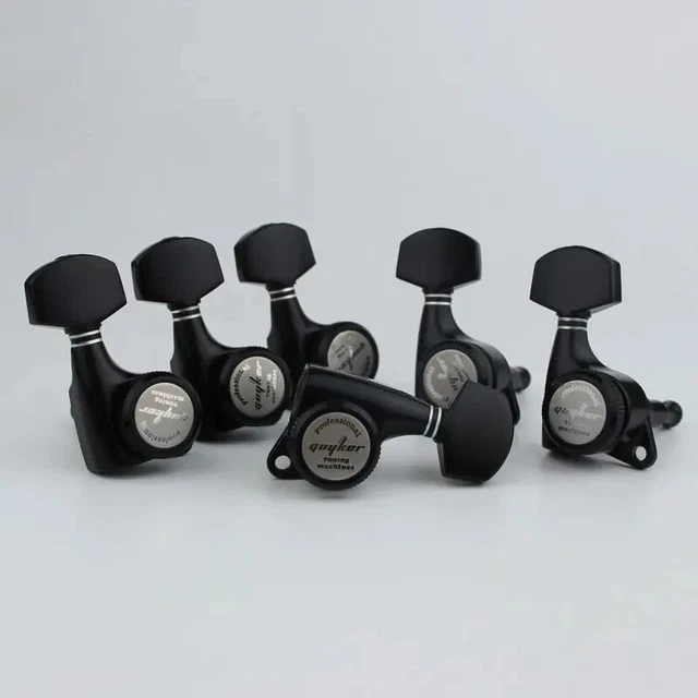 6R BLACK GUITAR Tuning Pegs Locking Tuners For Fender Telecaster