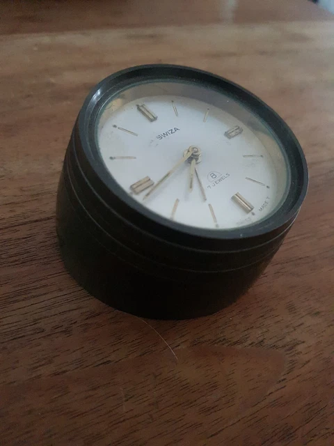 Orologio Sveglia Da Tavolo SWIZA In Ottone vintage