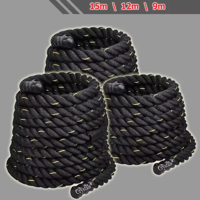 9/12/15m Exercise Rope for Gym Fitness/Training,Battle Power rope (38/50mm)