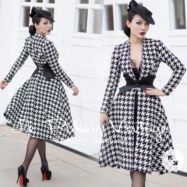 MANTEAU PIED DE Poule LE PALAIS VINTAGE EUR 80,00 PicClick FR