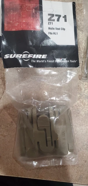 SureFire Z71 MOLLE Vest Clip for HL1 Helmet Light Tan SureFire Z71 MOLLE Vest Clip for HL1 Helmet Light Tan