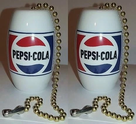 A Charming Set of 2 Pepsi Cola Ceiling Light / Fan Pull # 2