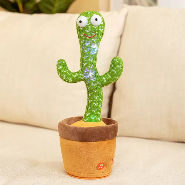 Singing And Dancing Cactus Plush Toy Doll Education Electronic Shake/Data Cable