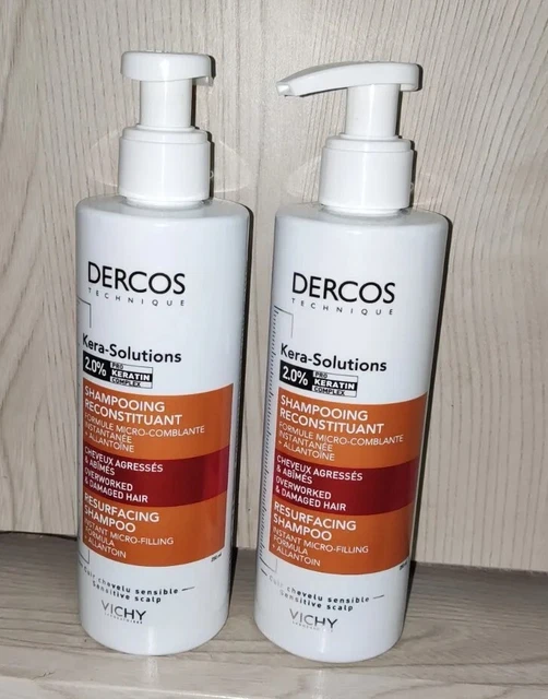 X2 VICHY Dercos Kera Solutions Resurfacing Shampoo 250ml.