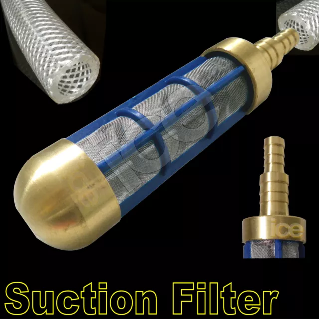 Pressure Washer Pump Water Inlet Hose Suction Filter Strainer Tank Drum Bowser