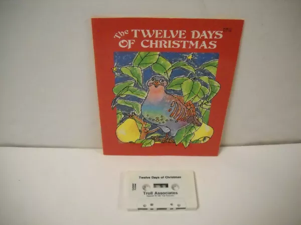 Vintage The Twelve Days Of Christmas Paperback & Cassette 1981 Troll Very Nice!