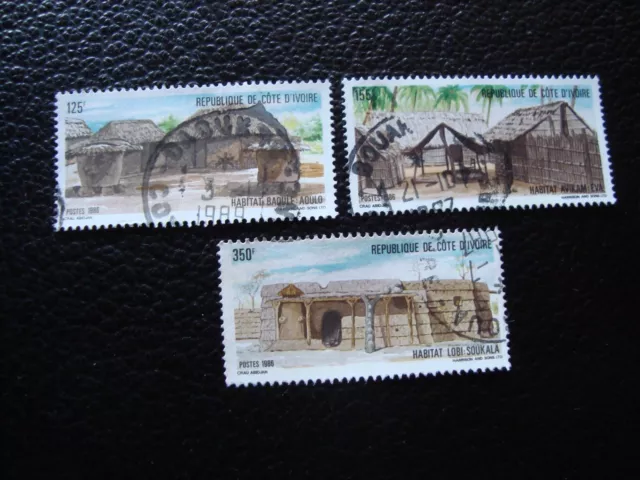 COTE D IVOIRE - timbre yvert/tellier n° 771 772 773 obl (A27) stamp (Y)