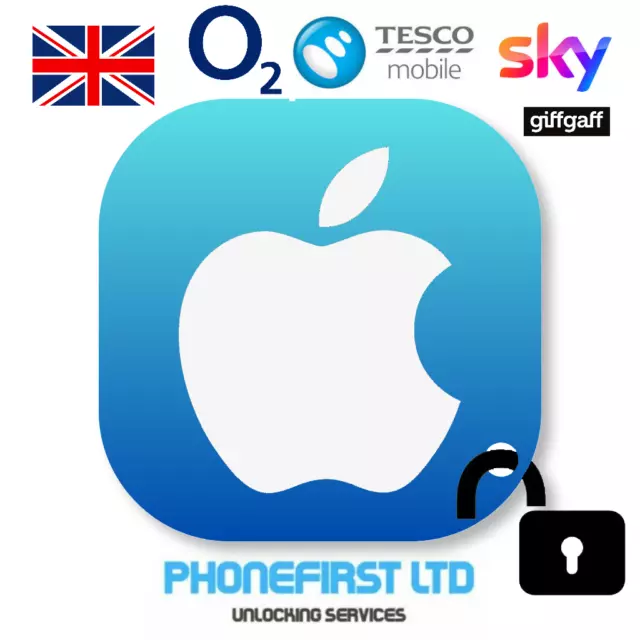 Factory Unlock Service For iPhone 4 5 6 6S 6S+ SE 7 7+ O2 Tesco GiffGaff UK