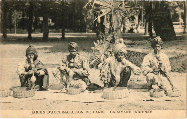 CPA PARIS Human Zoo Jardin d'Acclimatation Caravane Indienne (1242834)