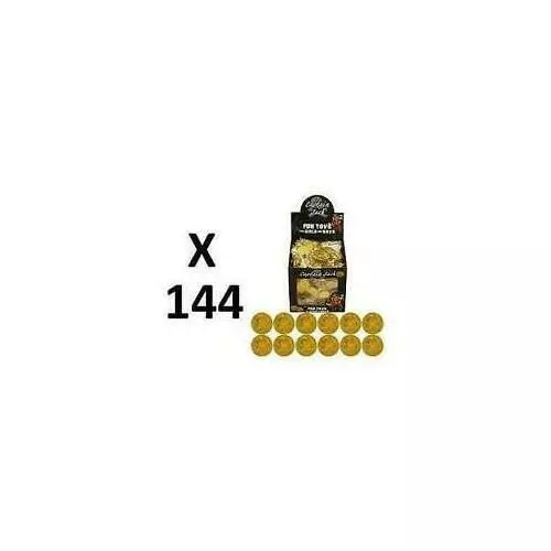 144 Plastic Gold Pirate Treasure Coins Loot Goody Party Bag Pinnata Fillers Toys