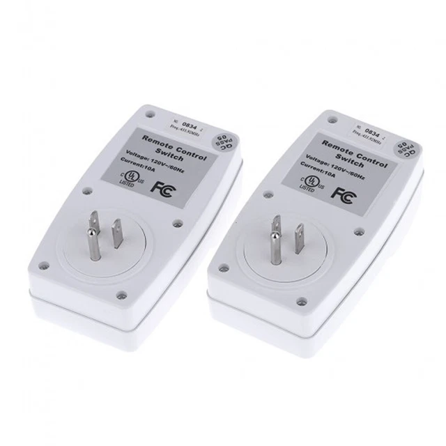 Prise de commutateur de télécommande 2PCS avec 1 télécommande 9