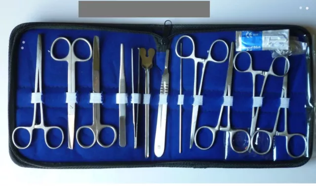 14 Pc Military Field Minor Surgery Surgical Veterinary Dental Instrument Kit