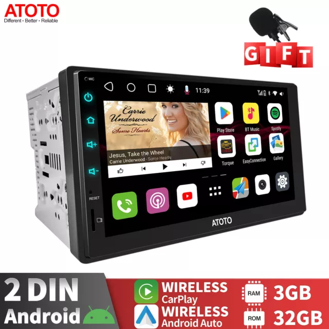 ATOTO S8 PREMIUM 7in 2 DIN Car Stereo Wireless CarPlay/Android Auto,Pre