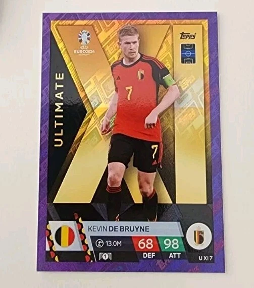 Topps UCL 2024-2025 Kevin De Bruyne Chrome Pro Elite Shield Kart No:SH1 - Antika