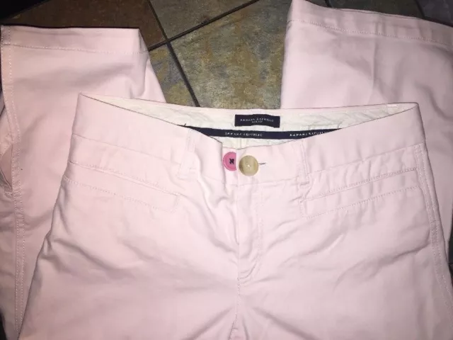 BANANA REPUBLIC Martin joli jean rose robe jambe fendue pantalon femme taille 10 R 3
