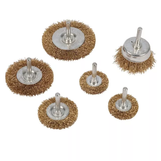 Silverline Laitonné Roue Câble Acier & Brosse Coupe Set 6pce 993067