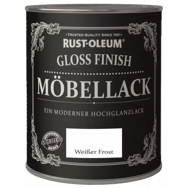 Rust-Oleum Gloss Finish Möbellack Weißer Frost Innenbereich Glänzend Farbe