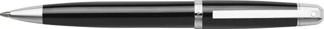 Sheaffer 500 Series Chrome Plated Glossy Black Ballpoint Pen Black Ink Gift Box 2
