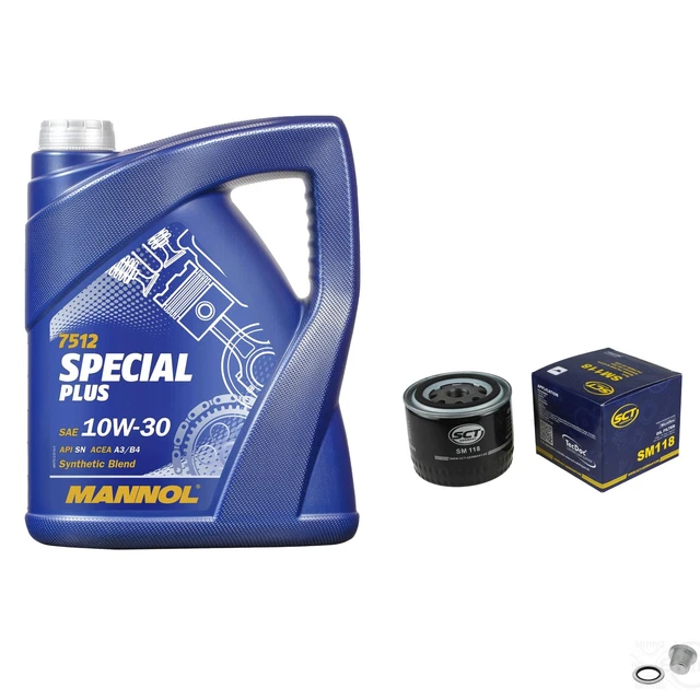 SCT Pacchetto Revisione Germania MANNOL Special Plus 10W-30 5L per Renault