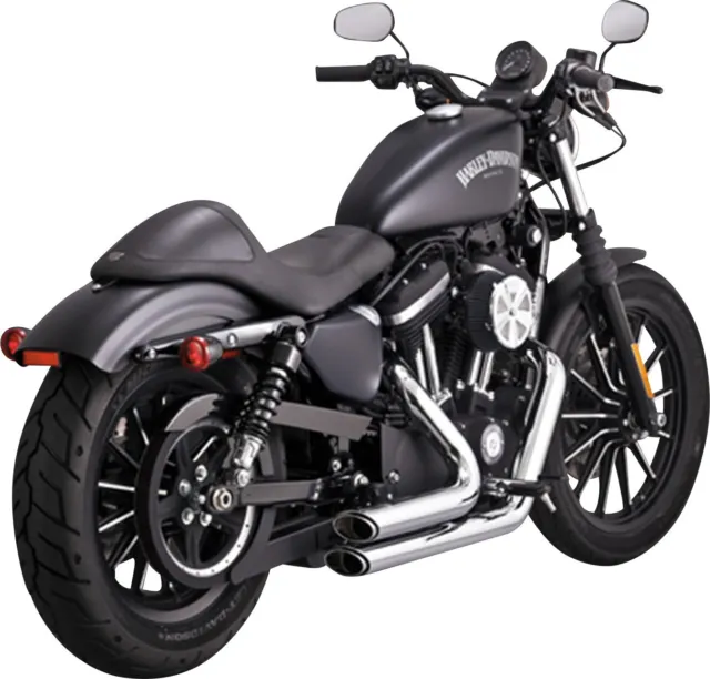 Vance & Hines Chrome Shortshots Staggered Exhaust System (17329)