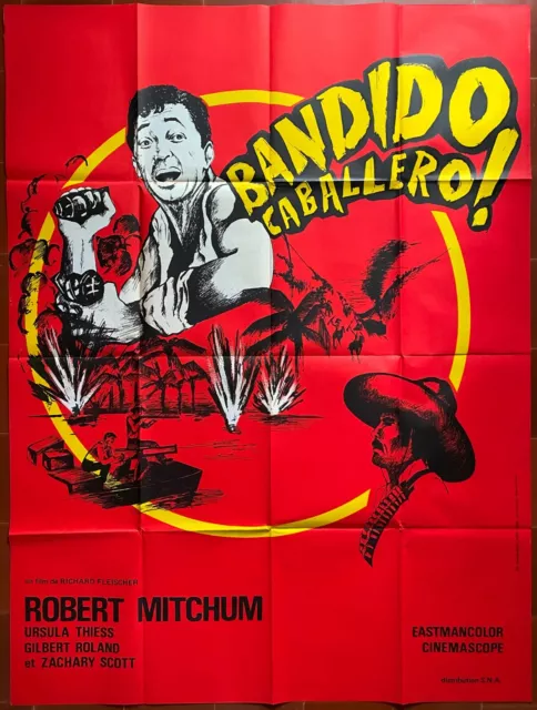Affiche BANDIDO CABALLERO Richard Fleischer ROBERT MITCHUM 120x160cm