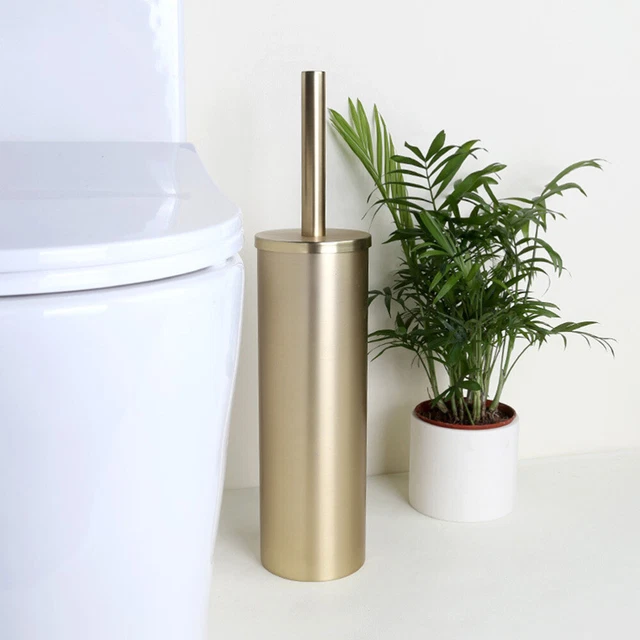 1 pz set di spazzole WC bagno manico lungo base acciaio inox casa