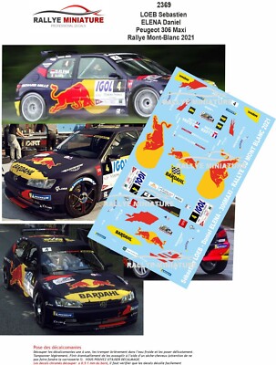 DECALS 1/43 REF 0797 PEUGEOT 106 SEBASTIEN LOEB RALLYE LOIRE ATLANTIQUE 1997 
