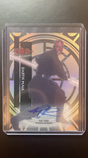 Topps Star Wars High Tek RAY PARK as DARTH MAUL Auto on card Autograph RARE