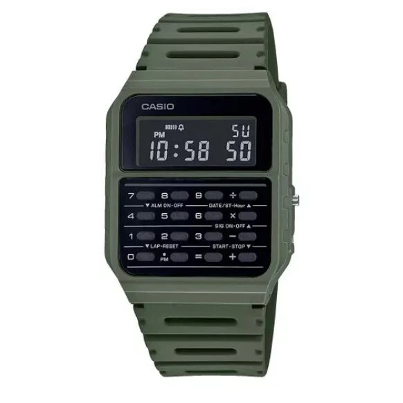 Casio CA53WF-3B Green Colour Men's 8 Digit Alarm Calculator Watch