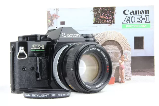 [ NEAR MINT , ALL Works ] CANON AE-1 Program + FD 50mm f/1.4 S.S.C. SSC