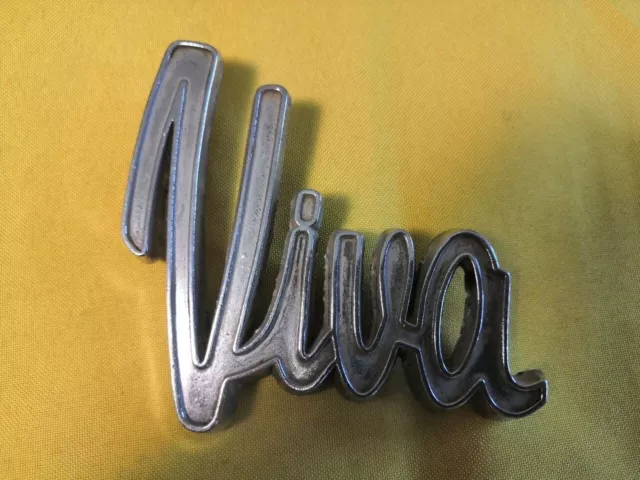 Vintage Vauxhall Viva Rear Logo Emblem Metal Original  3.3” X 3.3” F1-31