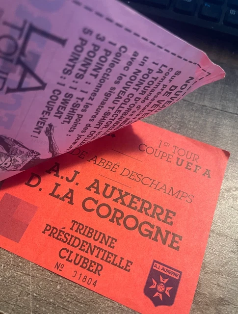 TICKET )) AJA AUXERRE V BORUSSIA DORTMUND - Coupe UEFA C3 1992/93