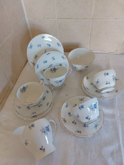 Shelley Charm Part Tea Set  Blue Floral