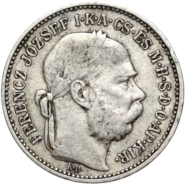 Österreich-Ungarn - Ungarn - Franz Joseph I. - Münze - 1 Krone 1893 KB - Silber