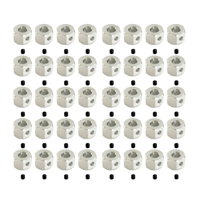 40 piezas 5mm 12mm Metal Combinador Rueda Cubos Hexagonal Adaptador para D12 R1T3