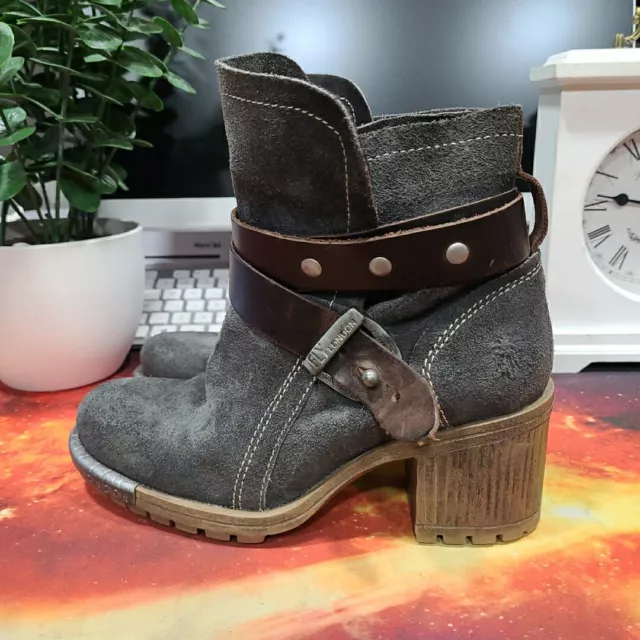 FLY LONDON LOK Brown Leather Boots Size UK 3 EU 36 65.00 PicClick UK